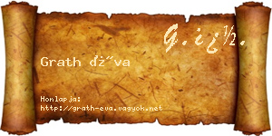 Grath Éva névjegykártya